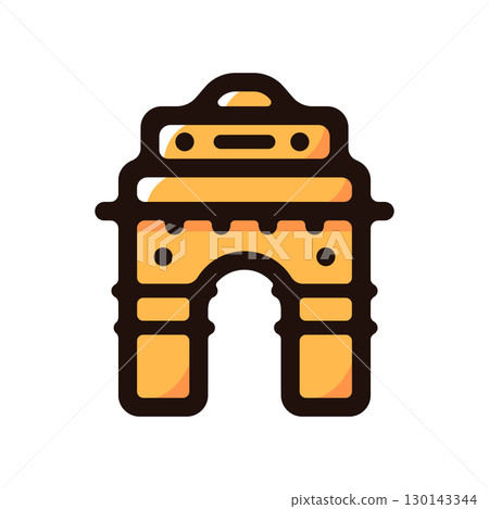 印度門插圖圖示(旅遊,旅行,印度素材) 印度門插圖圖示(旅遊,旅行,印度素材) 130143344