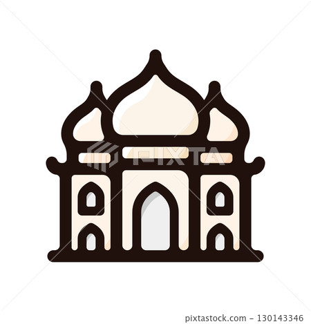 泰姬陵插圖圖示(旅遊,旅行,印度素材) 泰姬陵插圖圖示(旅遊,旅行,印度素材) 130143346