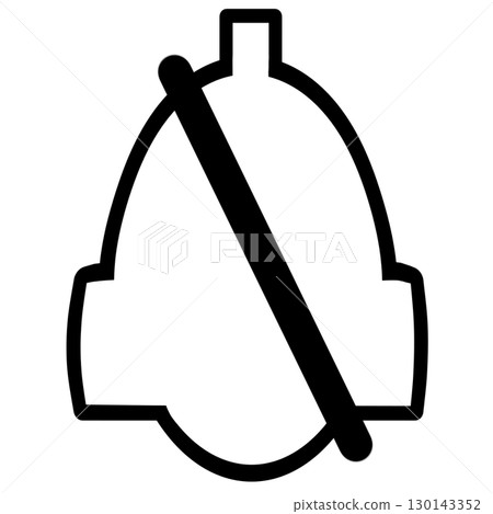 通知鈴靜音圖示簡單白色透明PNG插畫素材 130143352