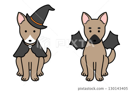 Dogs, rescue dogs, and mixed breed dogs in Halloween costumes Dogs, rescue dogs, and mixed breed dogs in Halloween costumes 130143405