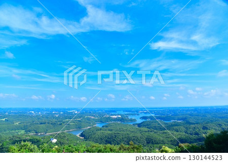 從三重縣志摩市橫山瞭望台眺望英虞灣 130144523