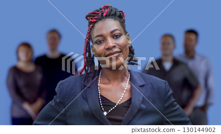 African American Female Business Leader with Professional Office Team Executive Leadership Success African American Female Business Leader with Professional Office Team Executive Leadership Success 130144902