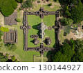 Drone shot the aerial view of Phimai Historical Park. the ancient stone temple Nakhon Ratchasima, Thailand 130144927