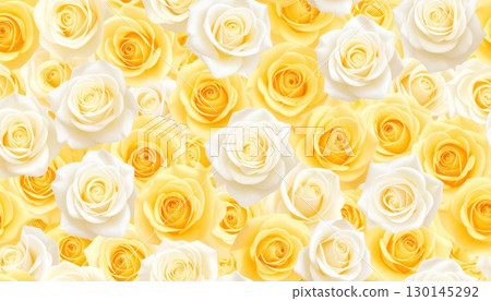 《AI圖像》一束黃白玫瑰 130145292