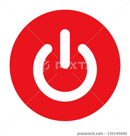 Simple power button icon 130145688