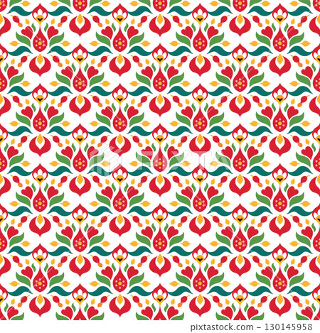 vector seamless pattern of abstract colorful geometric shapes 130145958