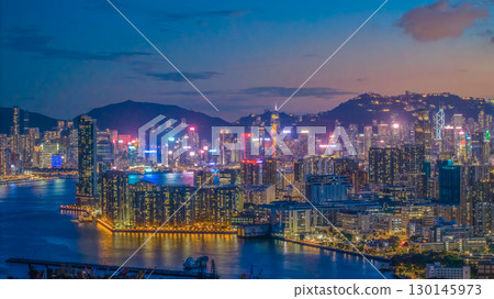 Aug 27 2025 Scenic view of Hung Hom Bay Hong Kong Aug 27 2025 Scenic view of Hung Hom Bay Hong Kong 130145973
