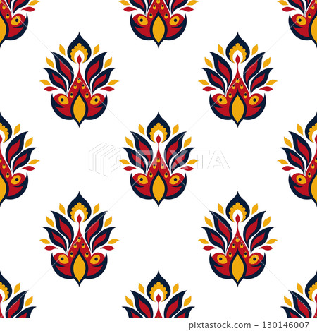 vector seamless pattern of abstract colorful geometric shapes 130146007