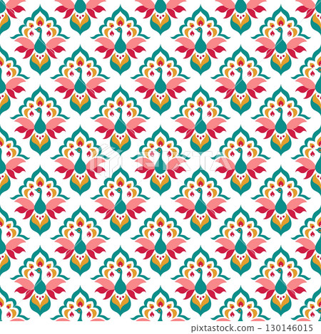 vector seamless pattern of abstract colorful geometric shapes 130146015