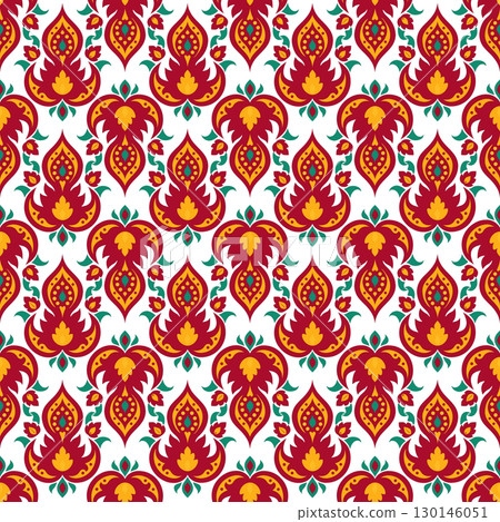 vector seamless pattern of abstract colorful geometric shapes 130146051
