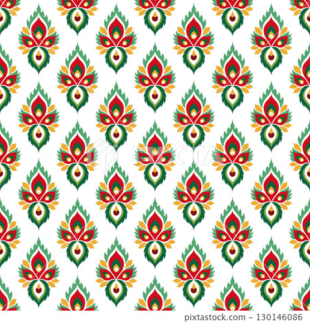 vector seamless pattern of abstract colorful geometric shapes 130146086