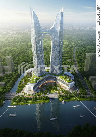 [AI 生成] 未來主義建築 130146394