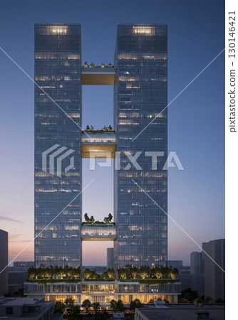 [AI 生成] 未來主義建築 130146421