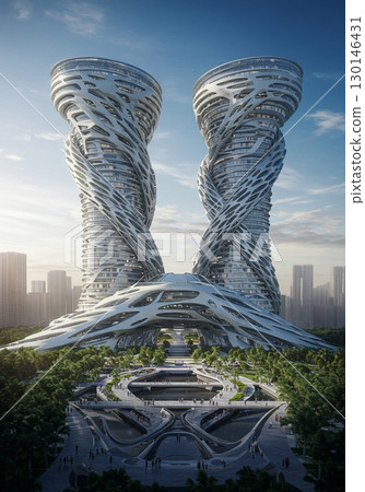 [AI 生成] 未來主義建築 130146431