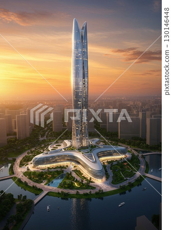 [AI-generated] Futuristic buildings 130146448