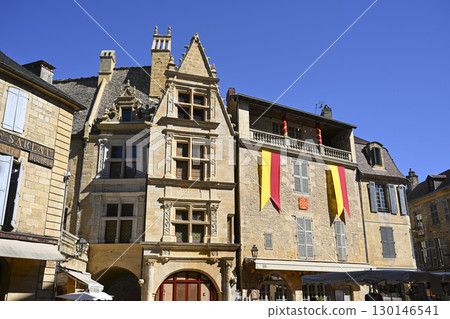 Exploring the architectural beauty of Maison de la Boetie in Sarlat, Dordogne, showcasing its unique 130146541