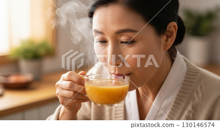 Woman undergoing comprehensive eye examination with modern ophthalmology equipment 130146574