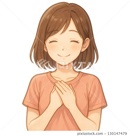 一個女人帶著微笑 一個女人帶著微笑 130147479