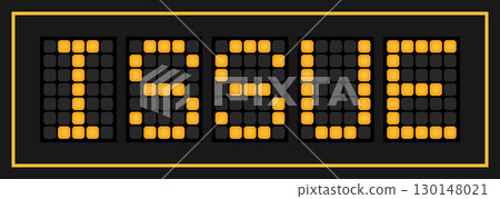 Orange color led banner in word issue on black background Orange color led banner in word issue on black background 130148021