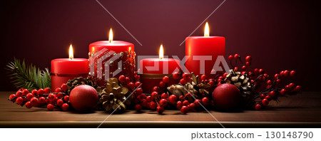 candles with red and dark background 130148790