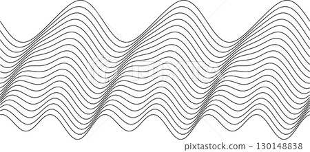 Abstract wave pattern with dynamic curves for contemporary design projects 130148838