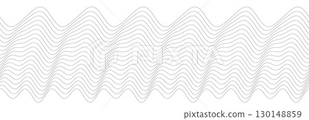 Abstract gray wavy line pattern for modern designs and minimalist backgrounds 130148859