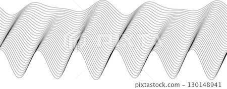 Abstract monochrome wave design pattern for modern backgrounds and artistic decoration 130148941