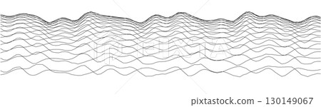 Abstract black and white wave patterns for modern design concepts and creative projects 130149067
