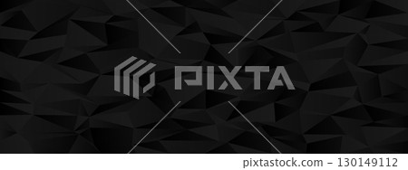 Abstract geometric black polygonal background for modern design and textural decor 130149112