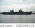 2025年8月28日，英國皇家海軍航空母艦威爾斯親王號進入東京灣。 130149114