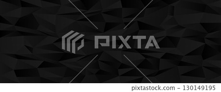 Abstract geometric black polygonal pattern in low poly design for modern backgrounds 130149195