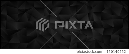 Abstract geometric low poly black background for modern design and digital art Abstract geometric low poly black background for modern design and digital art 130149232