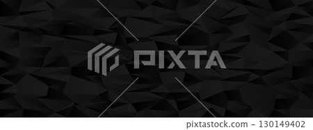 Abstract geometric black background with triangular patterns for modern design and decoration Abstract geometric black background with triangular patterns for modern design and decoration 130149402