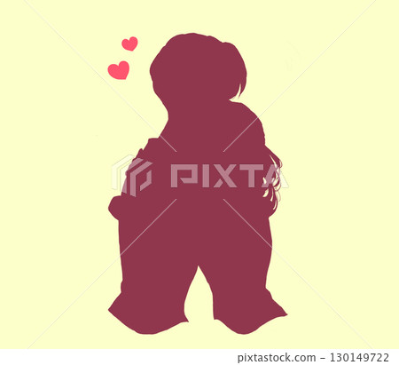 Man and woman hugging silhouette 130149722