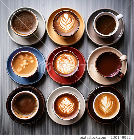 A Vibrant Display of Coffee Brews A Vibrant Display of Coffee Brews 130149952