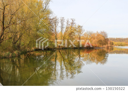 Spring Landscape at the Lake with Reflections 130150322
