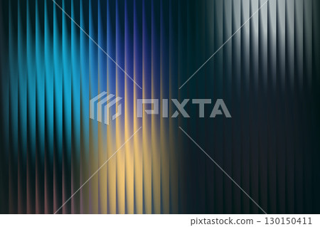 futuristic ribbed gradient abstract background with deep teal blue neon metallic glass textures and glowing reflections for modern creative design 130150411