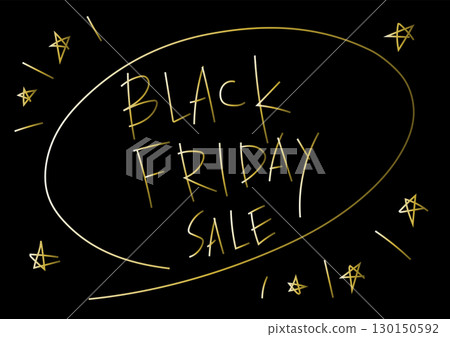 Handwritten illustration for Black Friday advertising 130150592