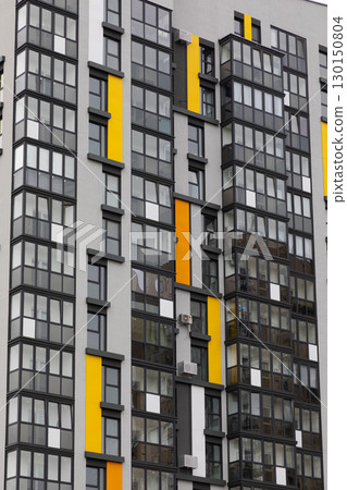 Modern high-rise apartment buildings in a residential area reflecting urban living and housing 130150804