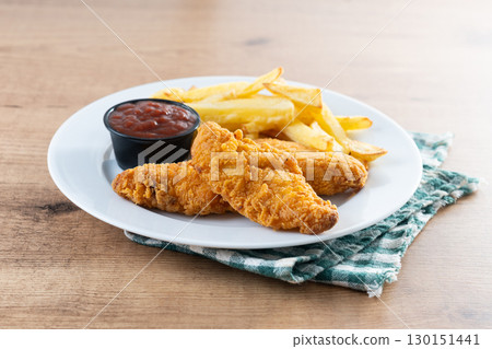 Crispy fried chicken tenders 130151441