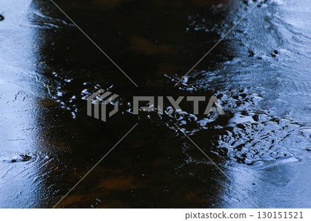Ice Texture on Frozen Lake Surface Details 130151521