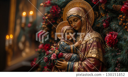 Beautiful Religious Artwork Depicting Mother Beautiful Religious Artwork Depicting Mother 130151852