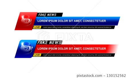 FAKE NEWS Lower third vector template 001 130152562
