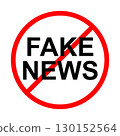 Red FAKE NEWS circular stamp 004 130152564
