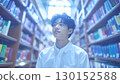一名男子環顧奇妙的空間 130152588