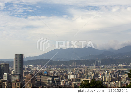 Panoramic View Of Taipei City In Taiwan. Panoramic View Of Taipei City In Taiwan. 130152941