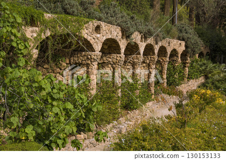 Gaudi's architecture and scenery in Barcelona, Spain 130153133