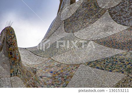 Gaudi's architecture and scenery in Barcelona, Spain 130153211