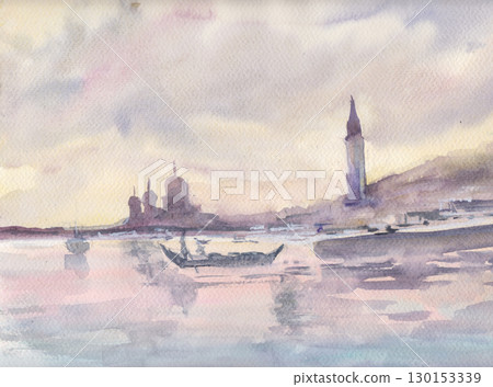 View from the sea to Venice 130153339