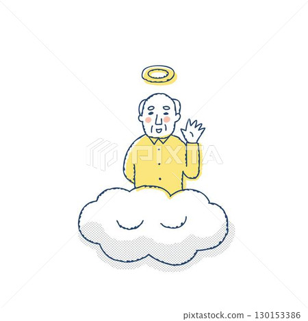 一位老人在死者或來世向我揮手 130153386